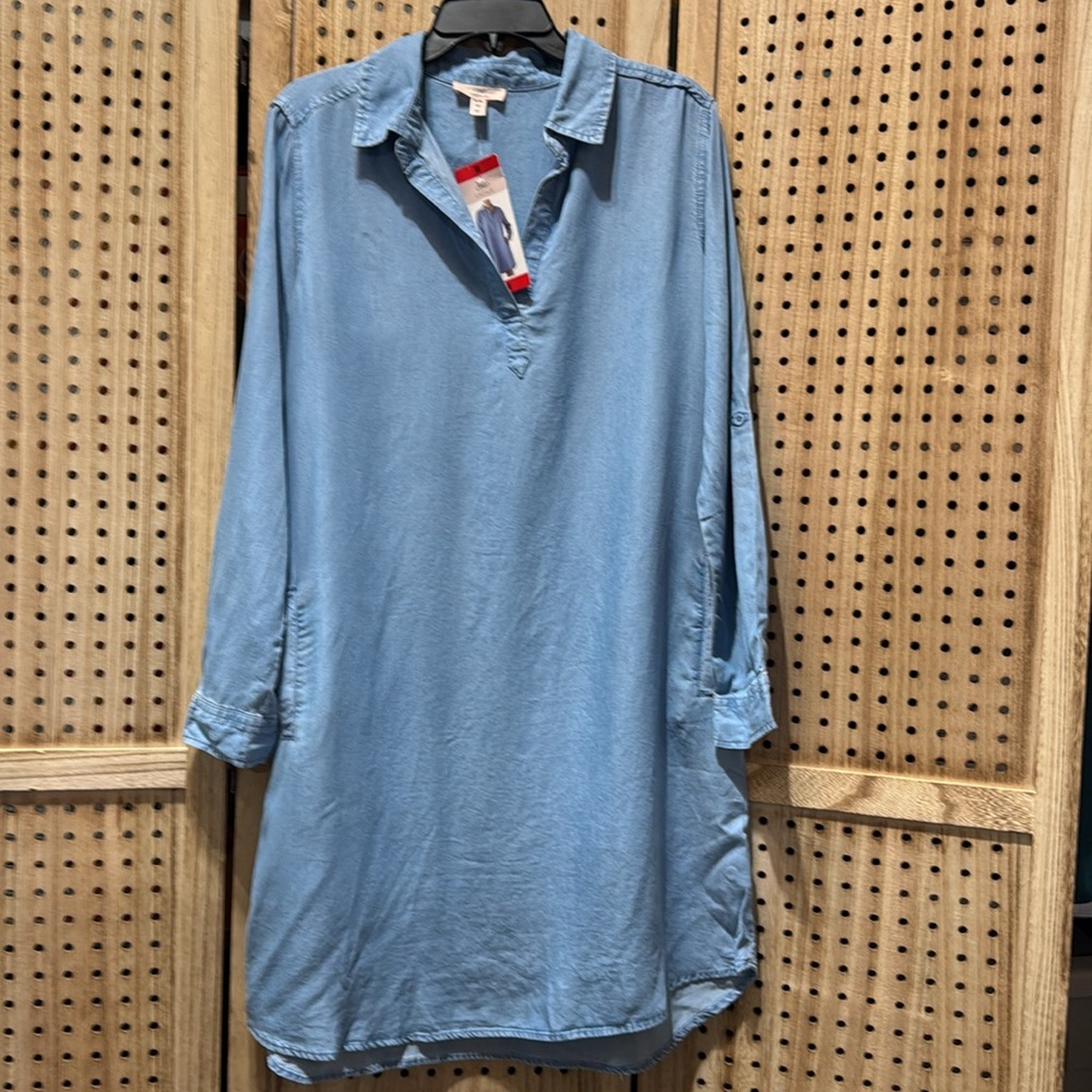 Como Vintage Sky Blue Long Sleeve Dress